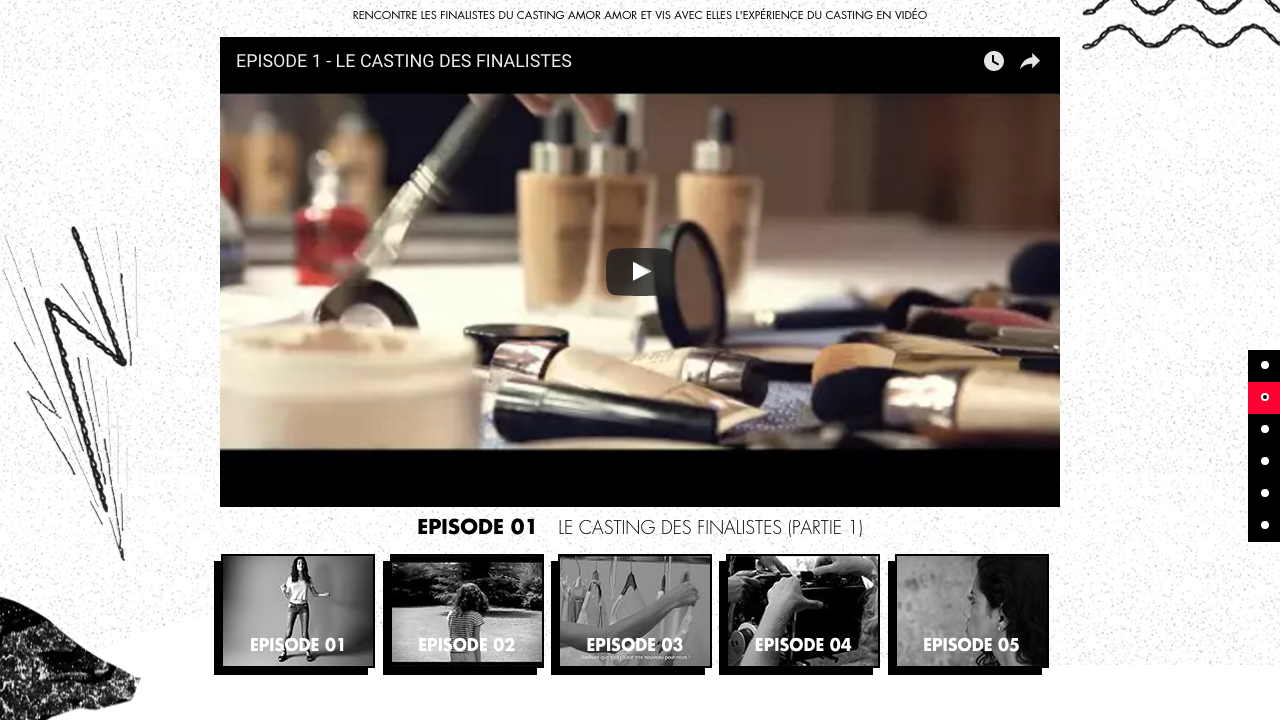 site pour le casting de l'égérie du parfum amor amor