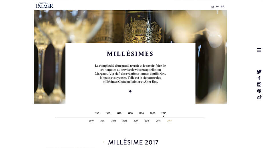 Grandes dates de Château Palmer