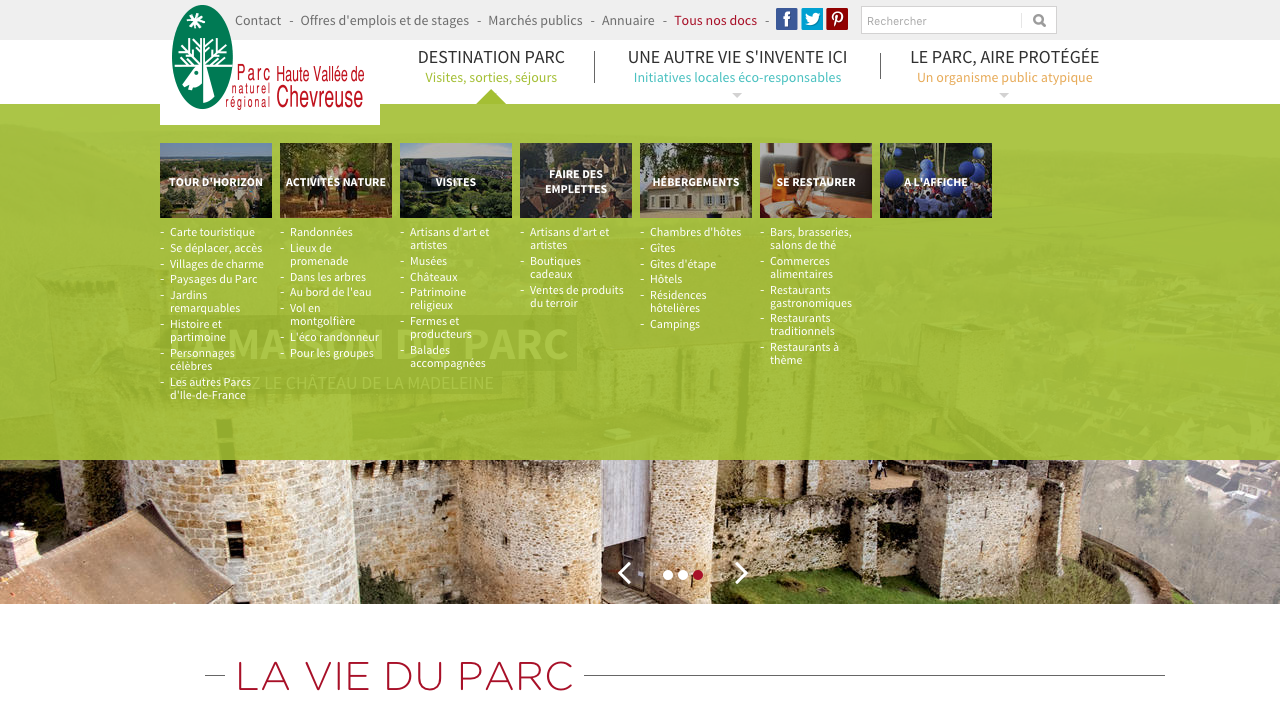 la vallée de chevreuse site internet catégories