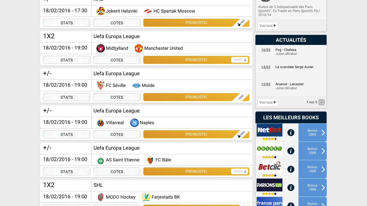 Visuel de la plateforme Pronostip