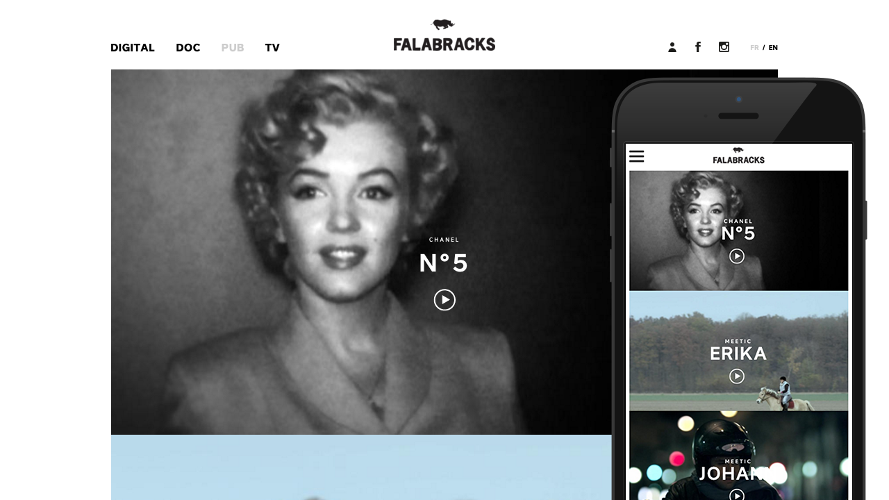 Visuel du site vitrine Falabracks