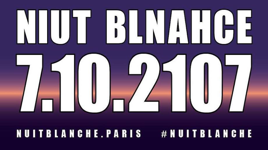 Affiche officielle de la nuit Blanche 2017