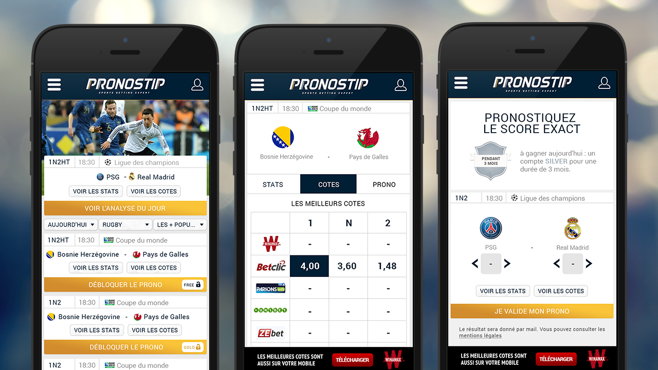 Visuel du site Pronostip sur Mobile