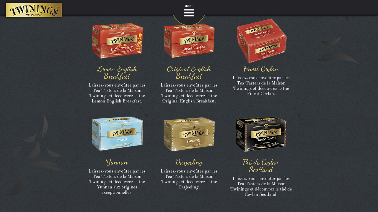 Visuel de présentation des boîtes de thés sur site mytwinings.fr