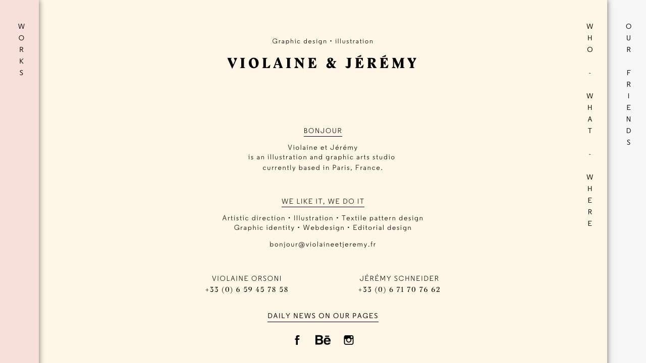 Visuel de la rubrique rubrique infos du site violaineetjeremy.fr